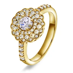 Glow by GullDia – Maud ring i forgylt sølv