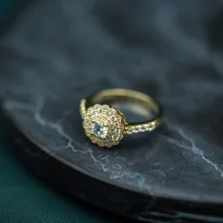 Glow by GullDia – Maud ring i forgylt sølv