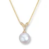 Gold by Frisenberg – Anheng i gult gull med akoya/kulturperle 8,5 – 9 mm