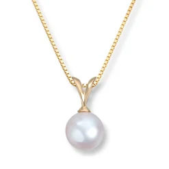 Gold by Frisenberg – Anheng i gult gull med akoya/kulturperle 8,5 – 9 mm