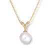 Gold by Frisenberg – Anheng i gult gull med akoya/kulturperle 9-9,5 mm