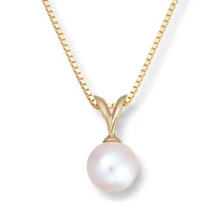Gold by Frisenberg – Anheng i gult gull med akoya/kulturperle 9-9,5 mm