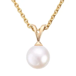 Gold by Frisenberg – Anheng i gult gull med akoya/kulturperle 7,5-8 mm