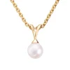 Gold by Frisenberg – Anheng i gult gull med kulturperle, 5,5 – 6 mm