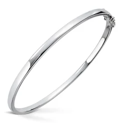 Gold by Frisenberg – Armring massiv i 585 hvitt gull