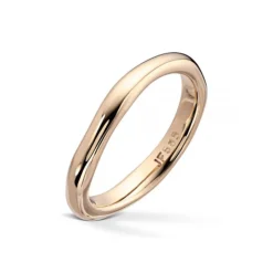 Gold by Frisenberg – Assymetrisk gullring – Polert overflate