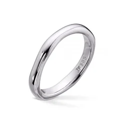 Gold by Frisenberg – Assymetrisk ring i hvitt gull – Polert overflate