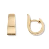 Gold by Frisenberg – Brede, asymmetriske øreringer i polert gult gull – 6mm brede