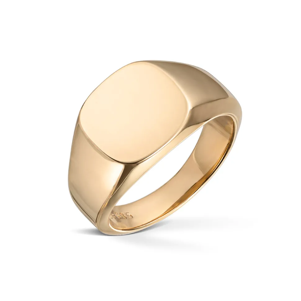 Gold By Frisenberg – Håndlagd Signetring – Gult gull – Med mulighet for gravering
