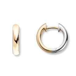 Gold by Frisenberg – Øreringer i gult/hvitt gull – 15 mm diameter