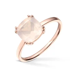 Gold by Frisenberg – Ring i rose gull med rosa kvarts
