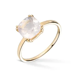 Gold by Frisenberg – Ring i gult gull med rosa kvarts