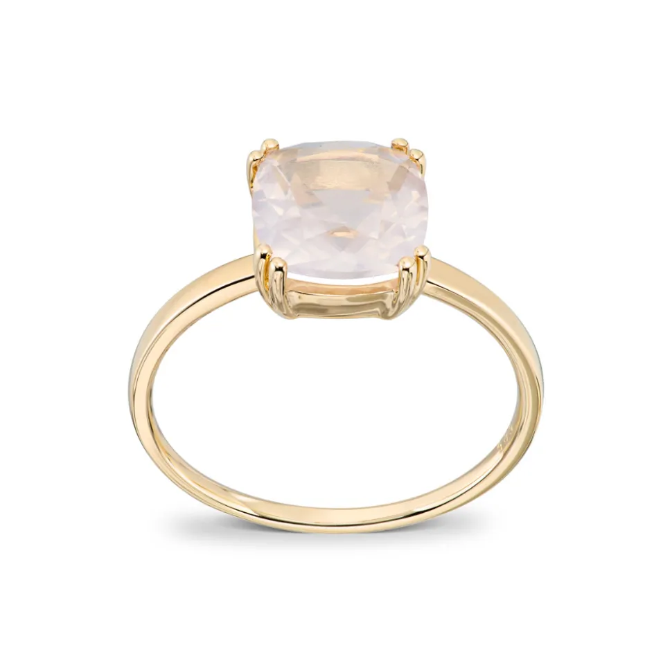 Gold by Frisenberg – Ring i gult gull med rosa kvarts