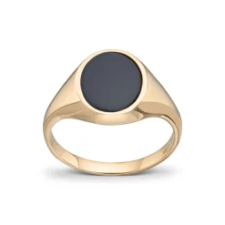 Gold by Frisenberg – Signetring i gult gull med oval sort onyx