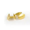 Gold by Frisenberg-Doble Mansjettknapper i Gult gull (kan graveres)-Glatt kant
