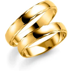 Gult gull ring – 3,5 mm bredde