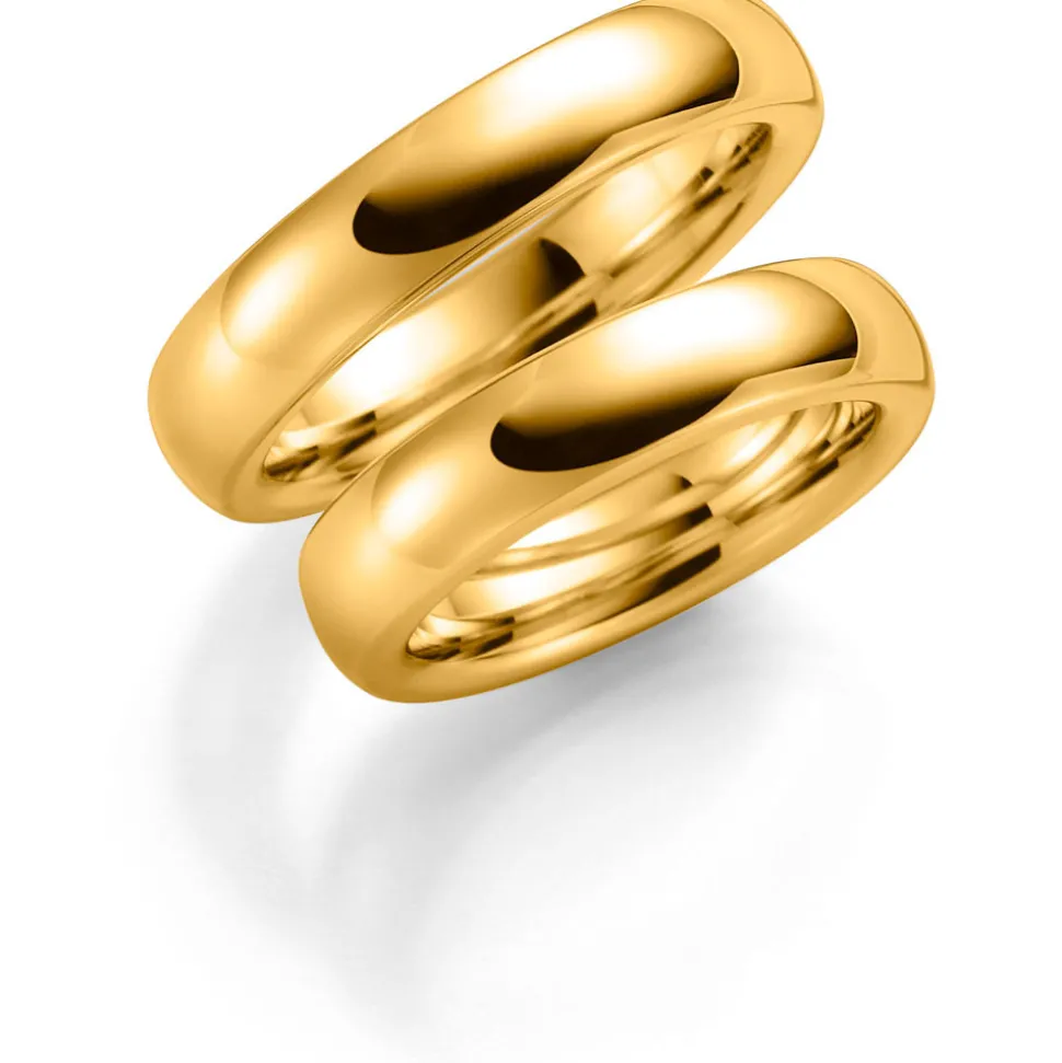 Gult gull ring – 3,5 mm bredde