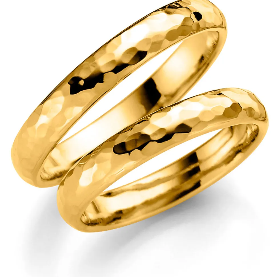 Gult gull ring – 7 mm bredde