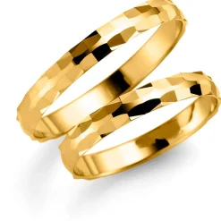 Gult gull ring – 2,5 mm bredde