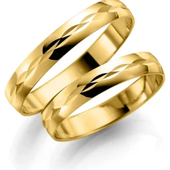 Gult gull ring – 3,5 mm bredde