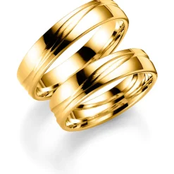 Gult gull ring – 4 mm bredde