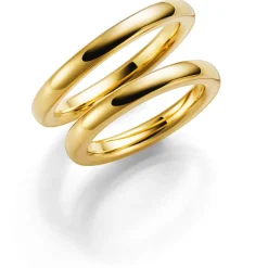 Gult gull ring – 2,5 mm bredde