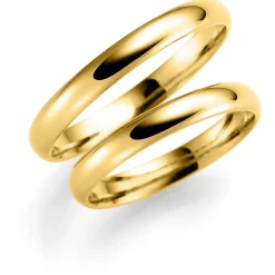 Gult gull ring – 3,5 mm bredde
