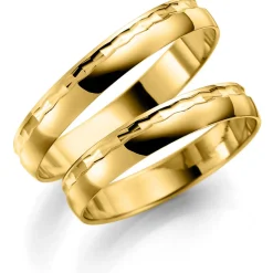 Gult gull ring – 3,5 mm bredde