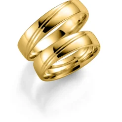Gult gull ring – 5 mm bredde