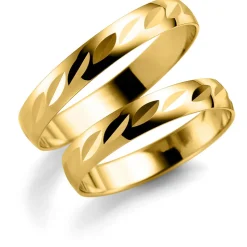 Gult gull ring – 3,5 mm bredde