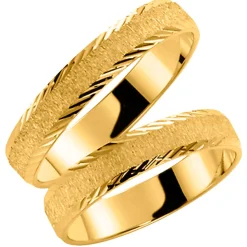 Gult gull ring – 3 mm bredde