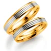 Gult/ hvitt gull ring – 5 mm bredde