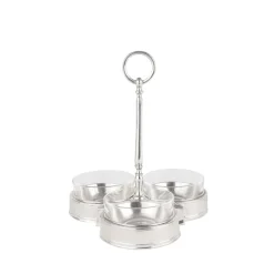 Hammerlund 3-pk Glasskål m/tinnstativ
