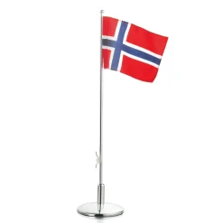Haugrud – Flaggstang forsølvet H:42 cm