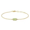 Heiring – Square armbånd i forgyldt sølv med grønn peridot
