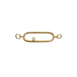 Heiring – Topp til armring og kjede, elipse med diamant 0,02ct W/VS
