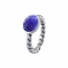 Huldresølv – Tvunnet sølvring – Tanzanite