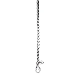 Huldresølv-sølv-halskjede collier-ERTEKJEDE 3mm,42 cm