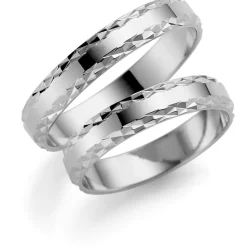 Hvitt gull Ring – 3 mm bredde