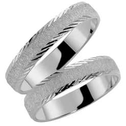 Hvitt gull ring – 3,5 mm bredde