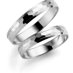 Hvitt gull ring – 3 mm bredde