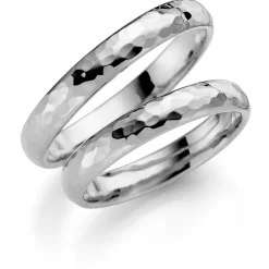 Hvitt gull ring – 2,5 mm bredde