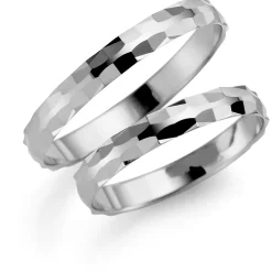 Hvitt gull ring – 3 mm bredde