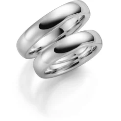 Hvitt gull ring – 5 mm bredde