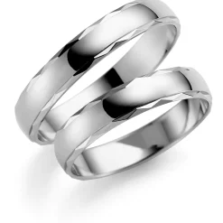 Hvitt gull ring – 3 mm bredde