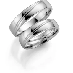 Hvitt gull ring – 9 mm bredde