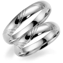 Hvitt gull ring – 3 mm bredde