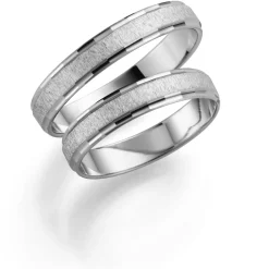 Hvitt gull ring – 2,5 mm bredde