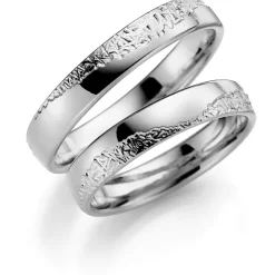 Hvitt gull ring – 3,5 mm bredde