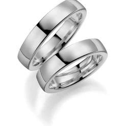Hvitt gull ring -5 mm bredde